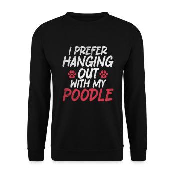 Poodle Gifts - Unisex Pullover - Schwarz - Vorne - Alina (178cm) & Michal (187cm)