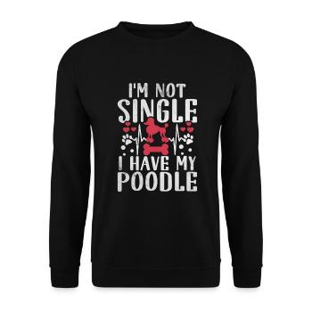Poodle Gifts - Unisex Pullover - Schwarz - Vorne - Alina (178cm) & Michal (187cm)
