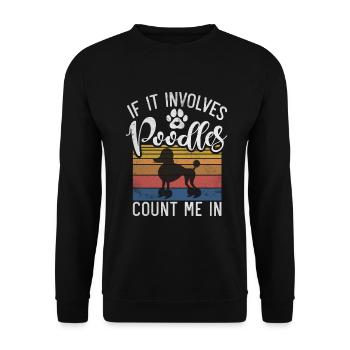 Poodle Gifts - Unisex Sweatshirt - black - Front - Alina (178cm) & Michal (187cm)