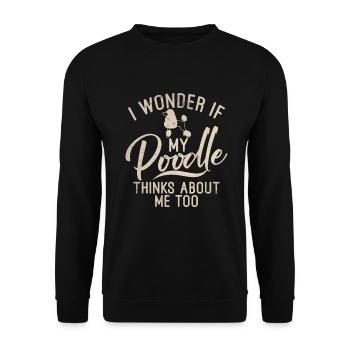 Poodle Gifts - Unisex Pullover - Schwarz - Vorne - Alina (178cm) & Michal (187cm)