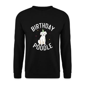 Poodle Gifts - Unisex Pullover - Schwarz - Vorne - Alina (178cm) & Michal (187cm)