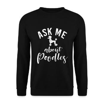 Cadeaux Caniche - Sweat-shirt Unisexe - noir - Devant - Alina (178cm) & Michal (187cm)