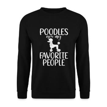 Poodle Gifts - Unisex Pullover - Schwarz - Vorne - Alina (178cm) & Michal (187cm)