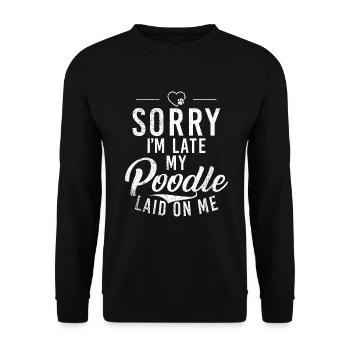 Poodle Gifts - Unisex Pullover - Schwarz - Vorne - Alina (178cm) & Michal (187cm)