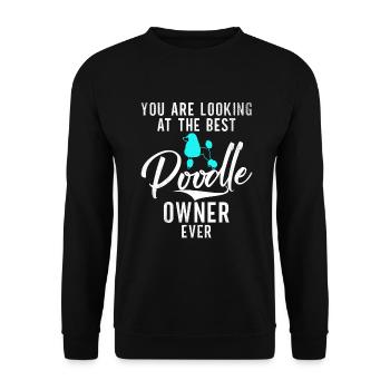 Poodle Gifts - Unisex Pullover - Schwarz - Vorne - Alina (178cm) & Michal (187cm)