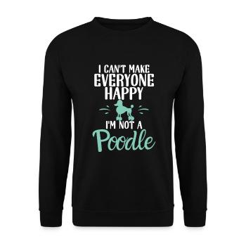 Poodle Gifts - Unisex Pullover - Schwarz - Vorne - Alina (178cm) & Michal (187cm)