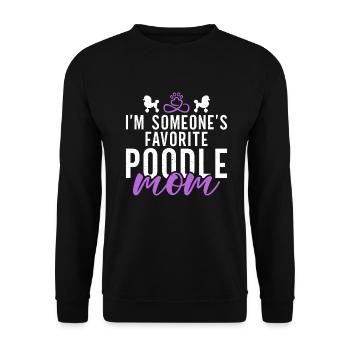 Cadeaux Caniche - Sweat-shirt Unisexe - noir - Devant - Alina (178cm) & Michal (187cm)