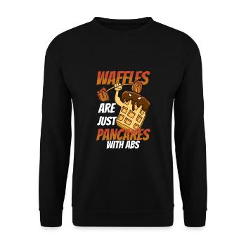 Waffle - Unisex Sweatshirt - black - Front - Alina (178cm) & Michal (187cm)
