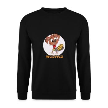 Waffle - Unisex Sweatshirt - black - Front - Alina (178cm) & Michal (187cm)