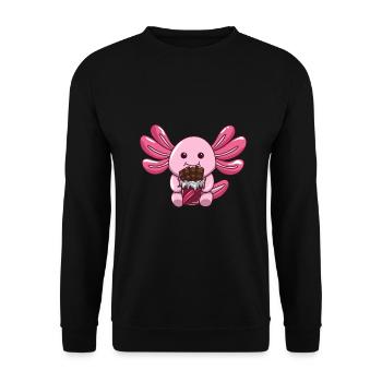 Schokolade - Unisex Pullover - Schwarz - Vorne - Alina (178cm) & Michal (187cm)