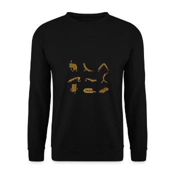 Schokolade - Unisex Pullover - Schwarz - Vorne - Alina (178cm) & Michal (187cm)