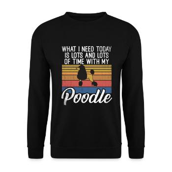 Cadeaux Caniche - Sweat-shirt Unisexe - noir - Devant - Alina (178cm) & Michal (187cm)