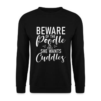Cadeaux Caniche - Sweat-shirt Unisexe - noir - Devant - Alina (178cm) & Michal (187cm)