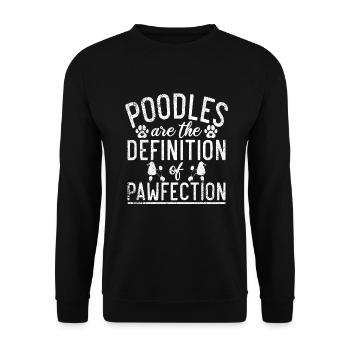 Cadeaux Caniche - Sweat-shirt Unisexe - noir - Devant - Alina (178cm) & Michal (187cm)
