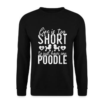 Cadeaux Caniche - Sweat-shirt Unisexe - noir - Devant - Alina (178cm) & Michal (187cm)