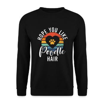 Poodle Gifts - Unisex Pullover - Schwarz - Vorne - Alina (178cm) & Michal (187cm)