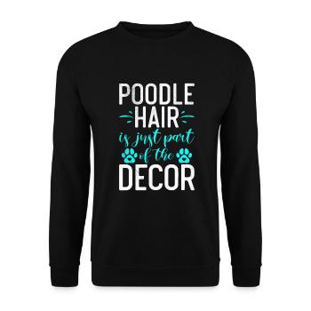 Cadeaux Caniche - Sweat-shirt Unisexe - noir - Devant - Alina (178cm) & Michal (187cm)