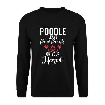 Poodle Gifts - Unisex Pullover - Schwarz - Vorne - Alina (178cm) & Michal (187cm)
