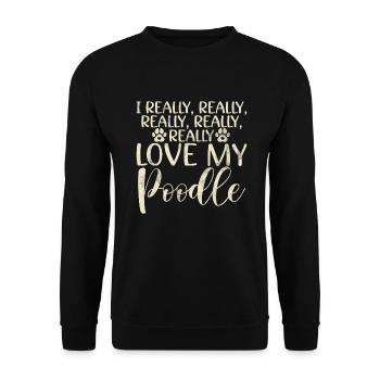 Cadeaux Caniche - Sweat-shirt Unisexe - noir - Devant - Alina (178cm) & Michal (187cm)