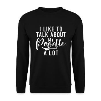 Poodle Gifts - Unisex Pullover - Schwarz - Vorne - Alina (178cm) & Michal (187cm)