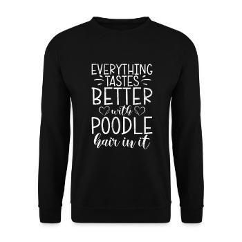 Cadeaux Caniche - Sweat-shirt Unisexe - noir - Devant - Alina (178cm) & Michal (187cm)
