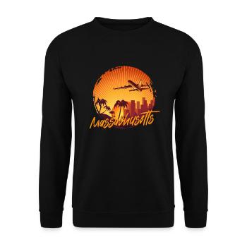 Massachusetts - Unisex Pullover - Schwarz - Vorne - Alina (178cm) & Michal (187cm)