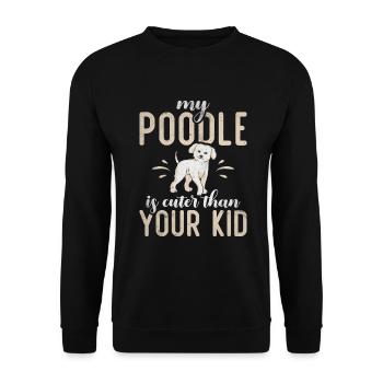 Cadeaux Caniche - Sweat-shirt Unisexe - noir - Devant - Alina (178cm) & Michal (187cm)