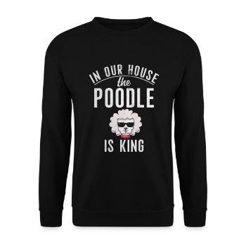 Poodle Gifts - Unisex Pullover - Schwarz - Vorne - Alina (178cm) & Michal (187cm)