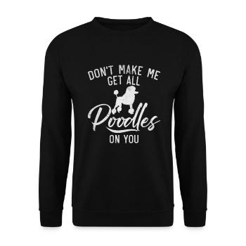 Poodle Gifts - Unisex Pullover - Schwarz - Vorne - Alina (178cm) & Michal (187cm)