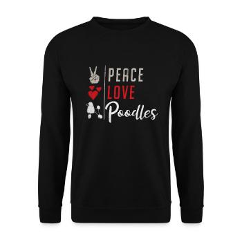 Cadeaux Caniche - Sweat-shirt Unisexe - noir - Devant - Alina (178cm) & Michal (187cm)