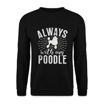 Poodle Gifts - Unisex Pullover - Schwarz - Vorne - Alina (178cm) & Michal (187cm)