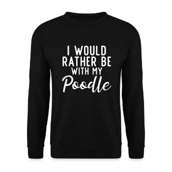 Poodle Gifts - Unisex Pullover - Schwarz - Vorne - Alina (178cm) & Michal (187cm)