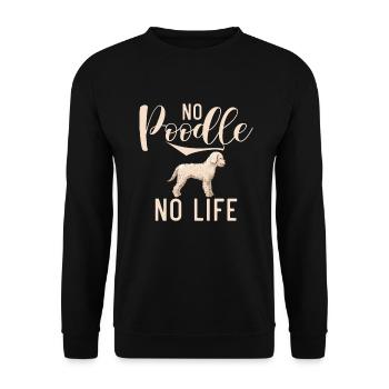 Cadeaux Caniche - Sweat-shirt Unisexe - noir - Devant - Alina (178cm) & Michal (187cm)