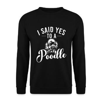 Cadeaux Caniche - Sweat-shirt Unisexe - noir - Devant - Alina (178cm) & Michal (187cm)
