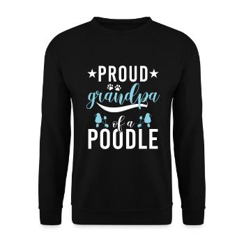 Poodle Gifts - Unisex Pullover - Schwarz - Vorne - Alina (178cm) & Michal (187cm)