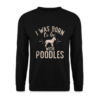 Poodle Gifts - Unisex Pullover - Schwarz - Vorne - Alina (178cm) & Michal (187cm)