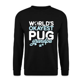 Pug Gifts for Pug Lovers - Unisex Pullover - Schwarz - Vorne - Alina (178cm) & Michal (187cm)