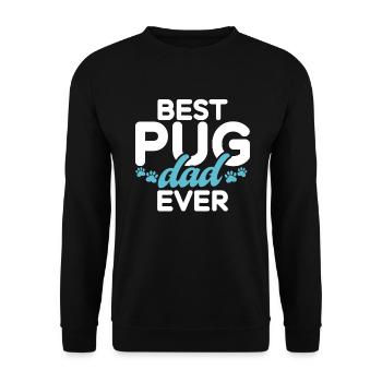 Pug Gifts for Pug Lovers - Unisex Pullover - Schwarz - Vorne - Alina (178cm) & Michal (187cm)