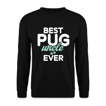 Pug Gifts for Pug Lovers - Unisex Pullover - Schwarz - Vorne - Alina (178cm) & Michal (187cm)