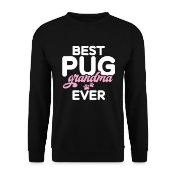 Pug Gifts for Pug Lovers - Unisex Sweatshirt - black - Front - Alina (178cm) & Michal (187cm)