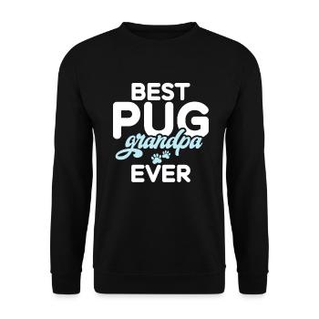 Pug Gifts for Pug Lovers - Unisex Pullover - Schwarz - Vorne - Alina (178cm) & Michal (187cm)