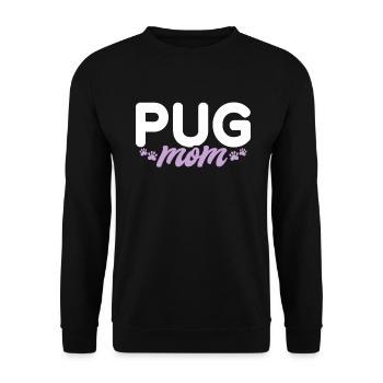 Pug Gifts for Pug Lovers - Unisex Sweatshirt - black - Front - Alina (178cm) & Michal (187cm)