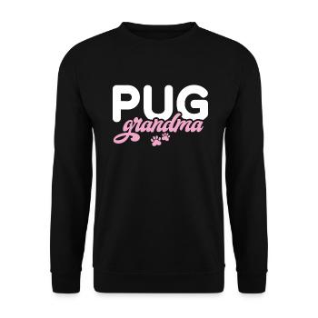 Pug Gifts for Pug Lovers - Unisex Pullover - Schwarz - Vorne - Alina (178cm) & Michal (187cm)