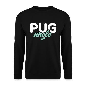 Pug Gifts for Pug Lovers - Unisex Pullover - Schwarz - Vorne - Alina (178cm) & Michal (187cm)