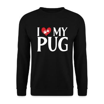 Cadeaux de carlin pour les amateurs de carlins - Sweat-shirt Unisexe - noir - Devant - Alina (178cm) & Michal (187cm)