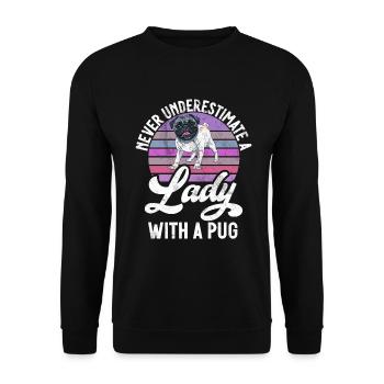 Cadeaux de carlin pour les amateurs de carlins - Sweat-shirt Unisexe - noir - Devant - Alina (178cm) & Michal (187cm)