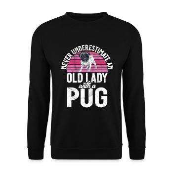 Cadeaux de carlin pour les amateurs de carlins - Sweat-shirt Unisexe - noir - Devant - Alina (178cm) & Michal (187cm)
