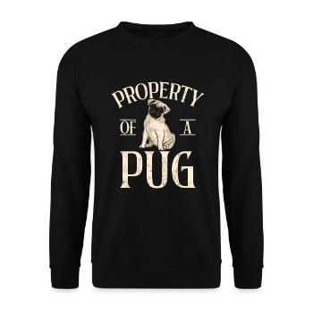 Pug Gifts for Pug Lovers - Unisex Pullover - Schwarz - Vorne - Alina (178cm) & Michal (187cm)