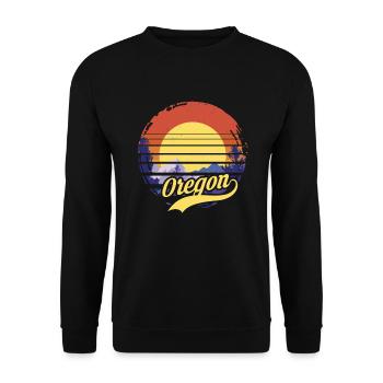 Oregon - Unisex Pullover - Schwarz - Vorne - Alina (178cm) & Michal (187cm)