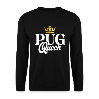 Pug Gifts for Pug Lovers - Unisex Sweatshirt - black - Front - Alina (178cm) & Michal (187cm)